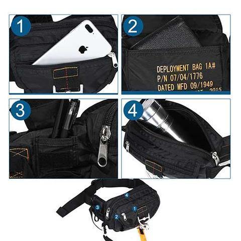 3L Capacity Waist Bag - Tactical Parachute Waist/Running Bag - Military Survivalist